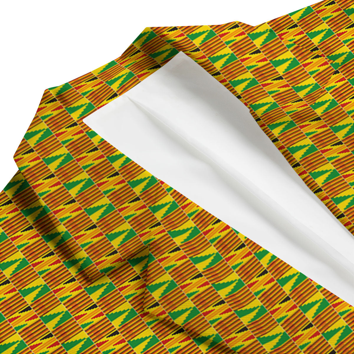 Kente Ghana Print Pattern Men's Blazer-grizzshop