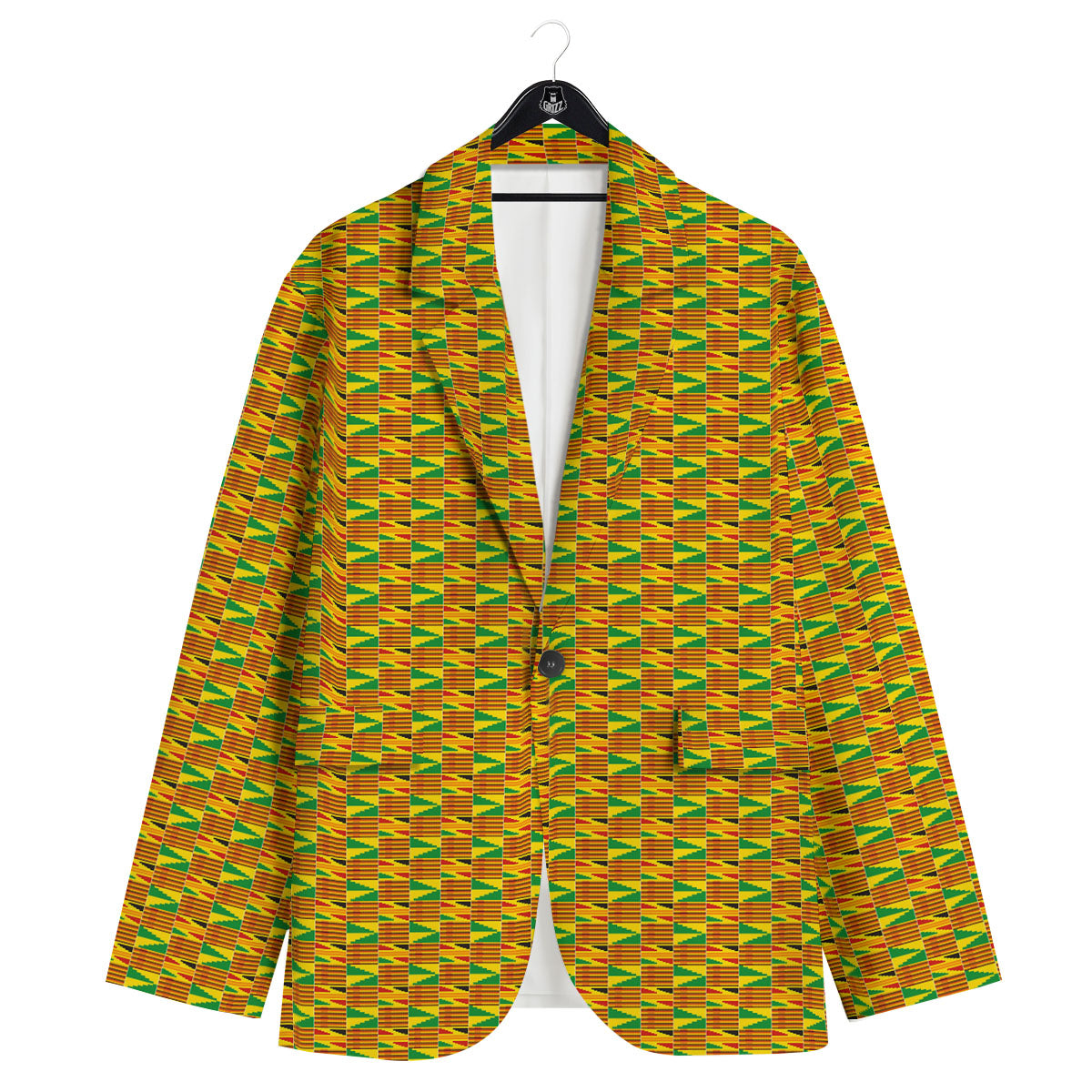 Kente Ghana Print Pattern Men's Sport Coat-grizzshop