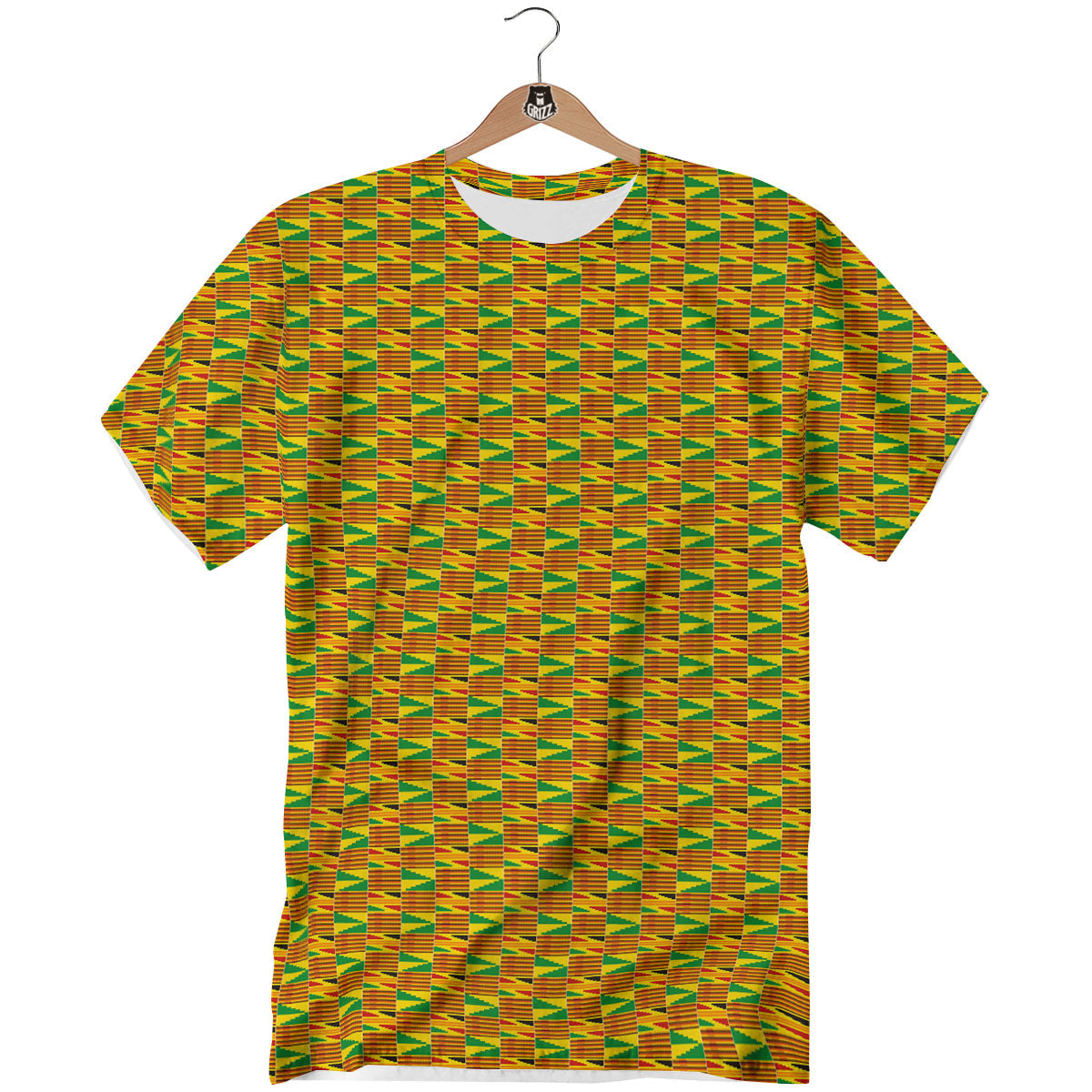Kente Ghana Print Pattern T-Shirt-grizzshop