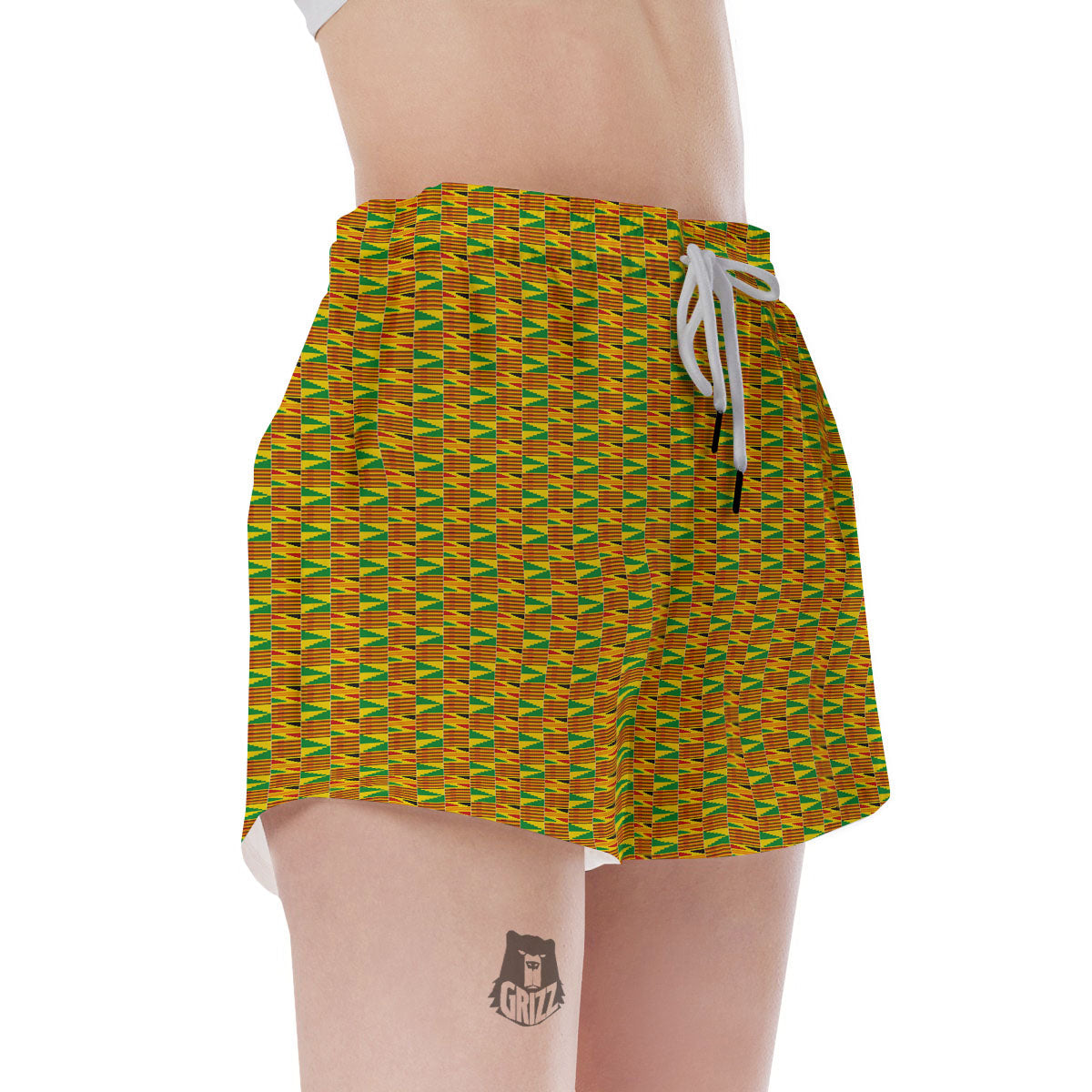 Kente Ghana Print Pattern Women's Shorts-grizzshop
