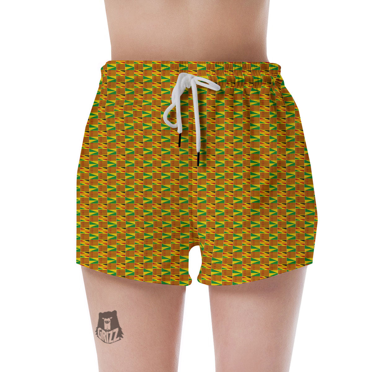 Kente Ghana Print Pattern Women's Shorts-grizzshop