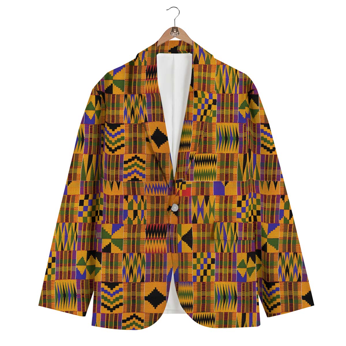 Kente Men's Blazer-grizzshop
