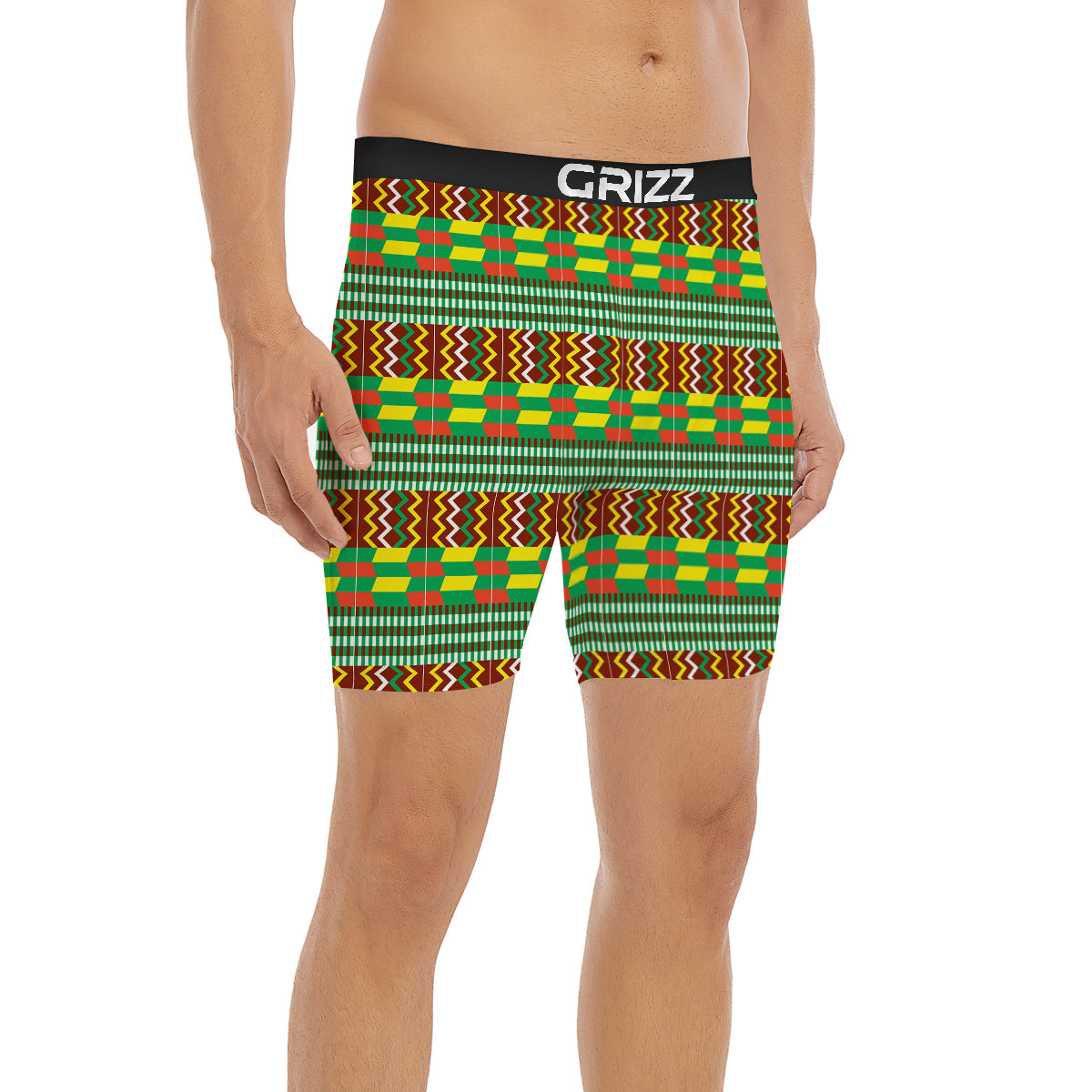 Kente Tribal West African Print Pattern Boxer Briefs-grizzshop