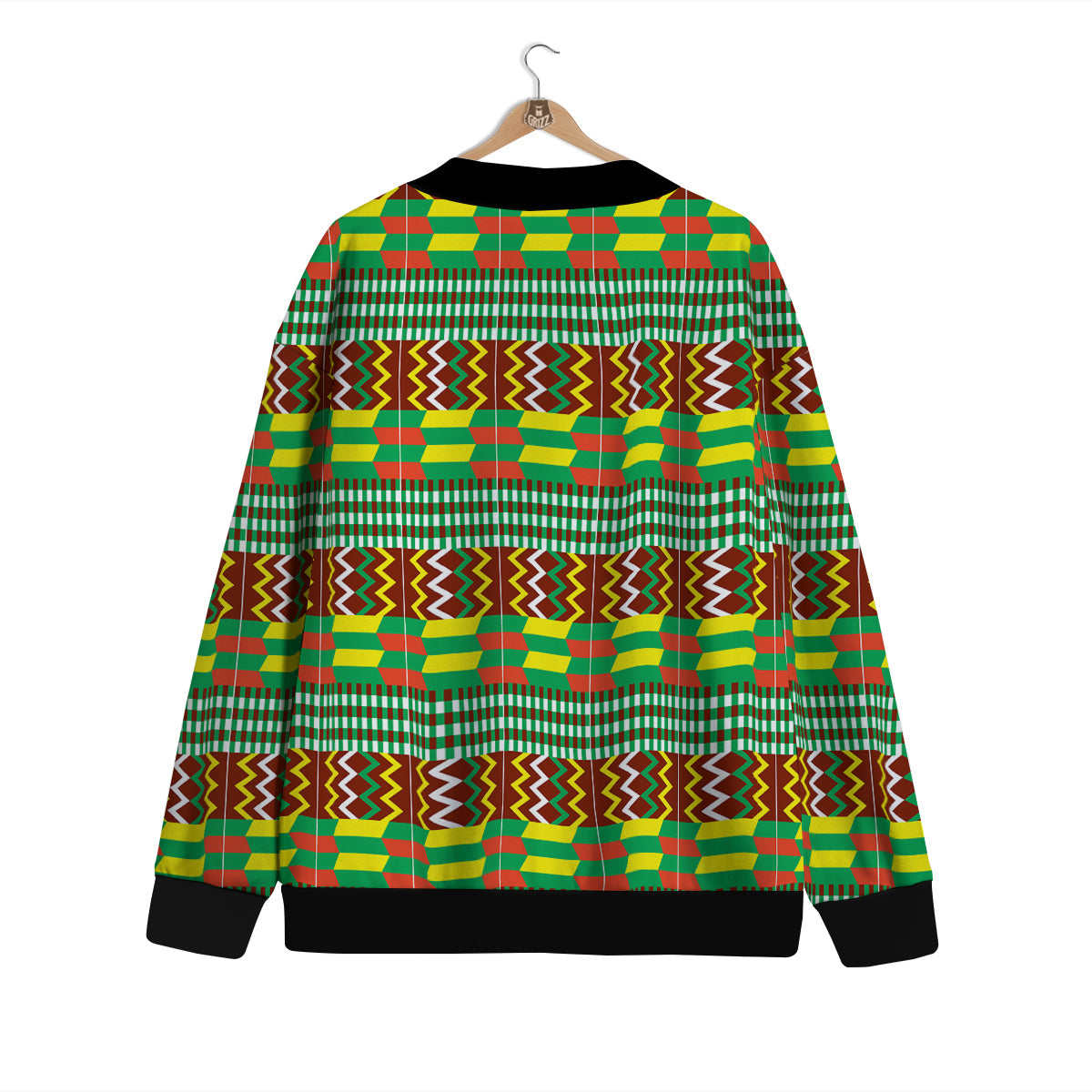 Kente Tribal West African Print Pattern Cardigan-grizzshop