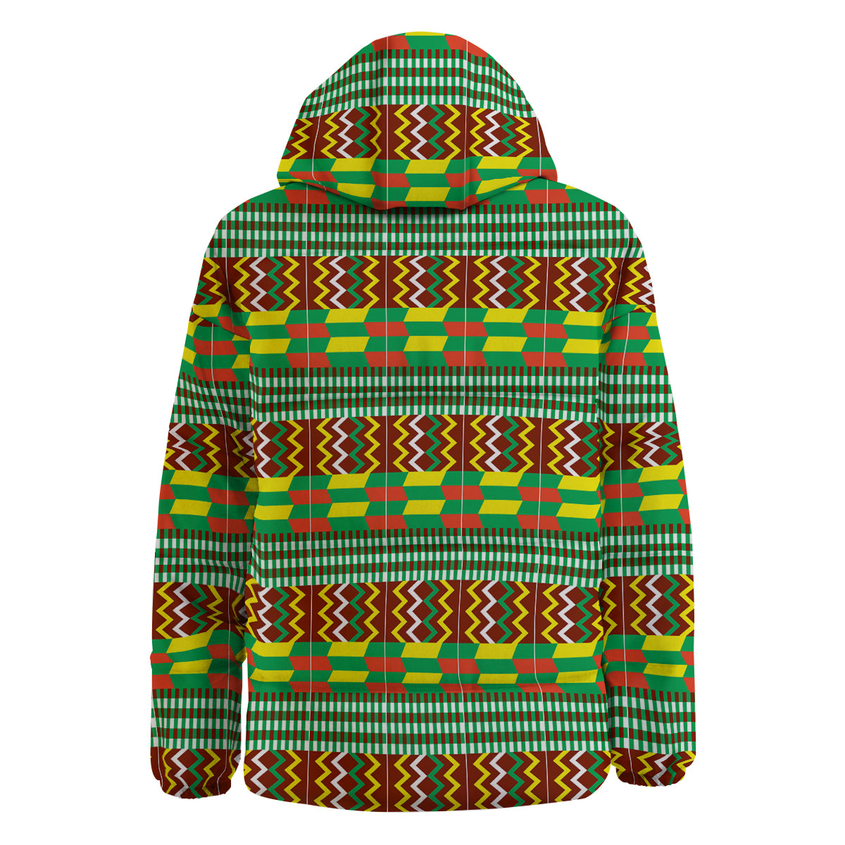 Kente Tribal West African Print Pattern Down Jacket-grizzshop