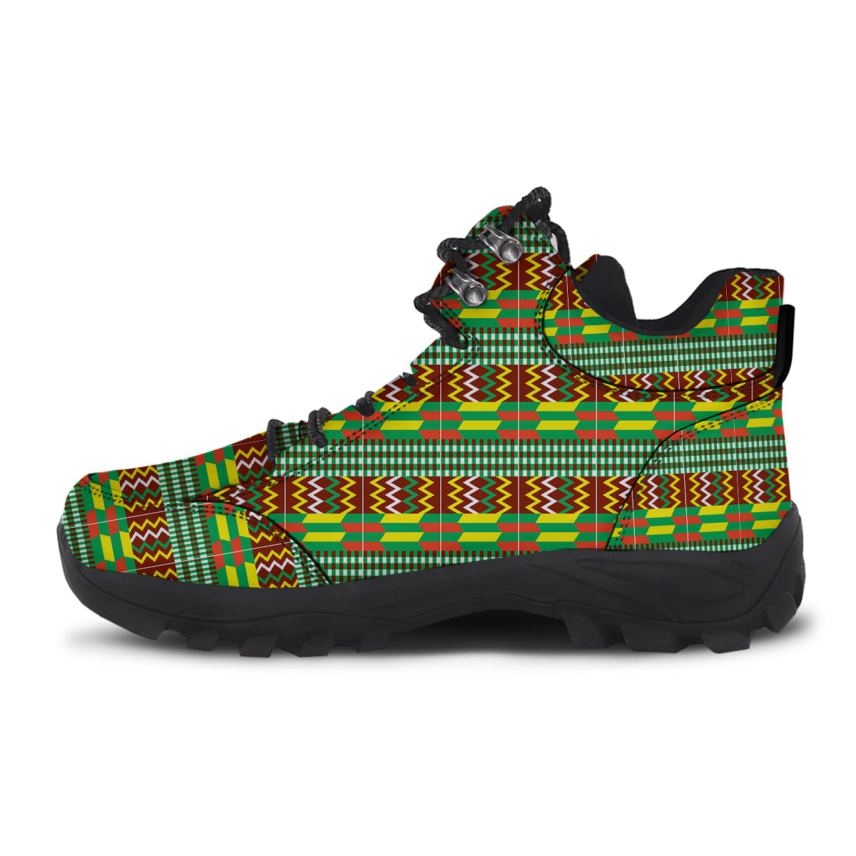 Kente Tribal West African Print Pattern Hiking Shoes-grizzshop