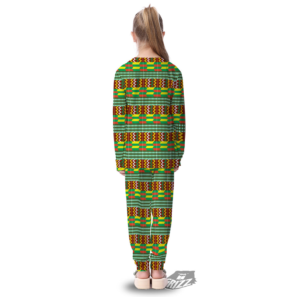 Kente Tribal West African Print Pattern Kid's Pajamas-grizzshop