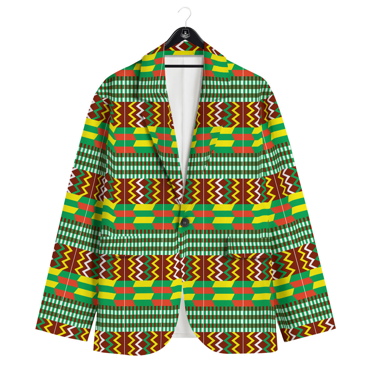 Kente Tribal West African Print Pattern Men's Sport Coat-grizzshop