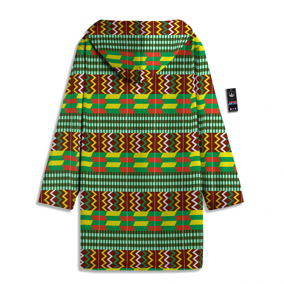 Kente Tribal West African Print Pattern Men's Windbreaker Jacket-grizzshop