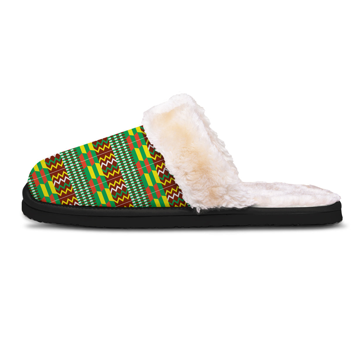 Kente Tribal West African Print Pattern Slippers-grizzshop