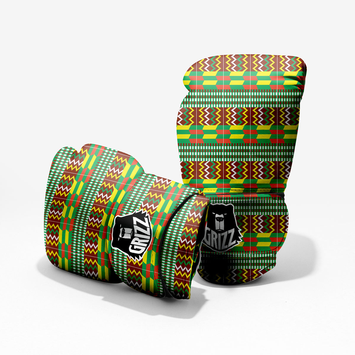 Kente Tribal West African Print Pattern Pro Boxing Glove