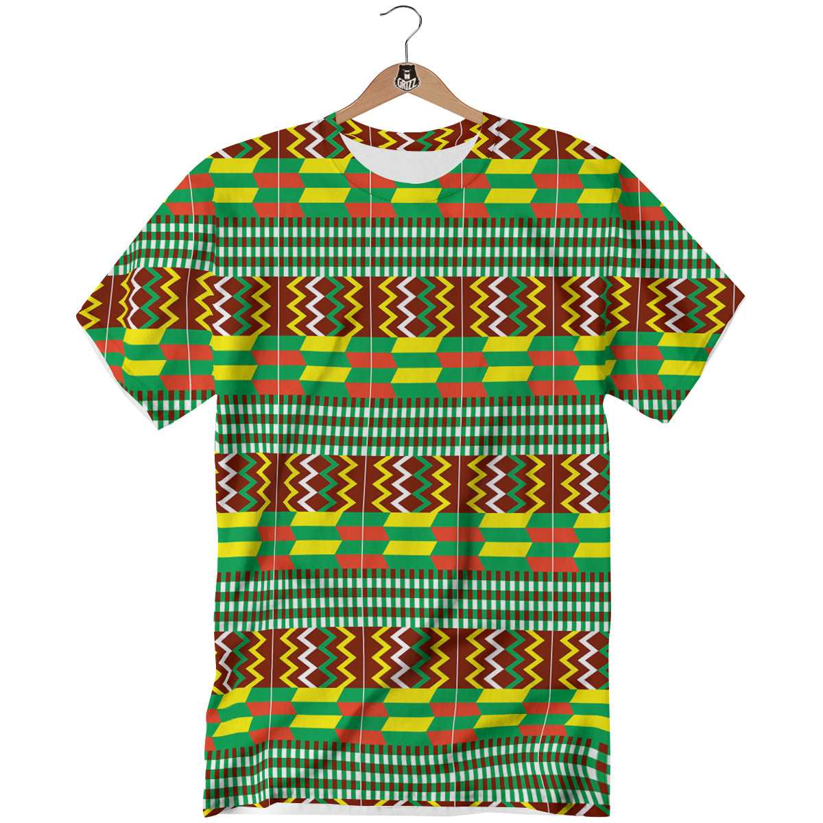 Kente Tribal West African Print Pattern T-Shirt-grizzshop