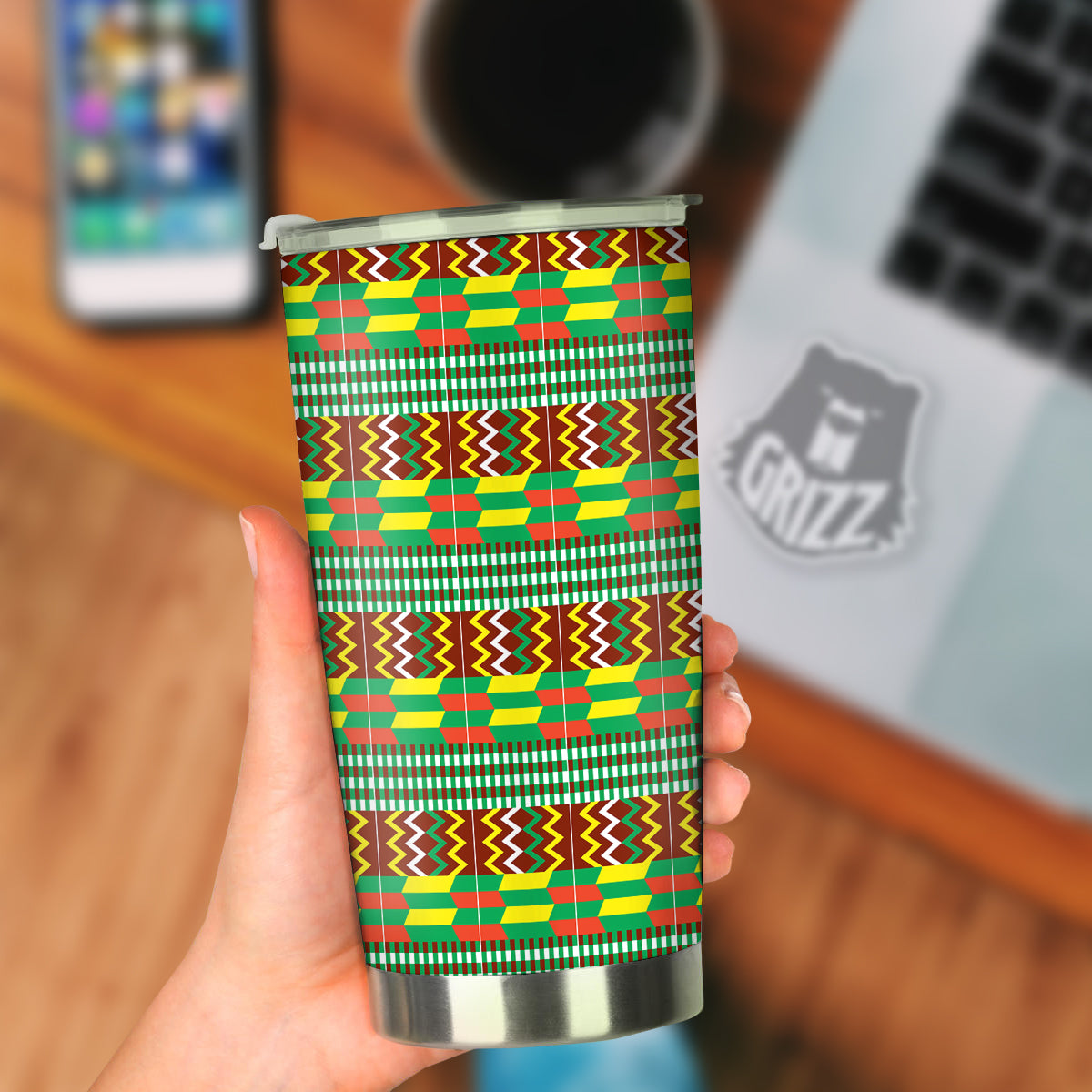 Kente Tribal West African Print Pattern Tumbler-grizzshop