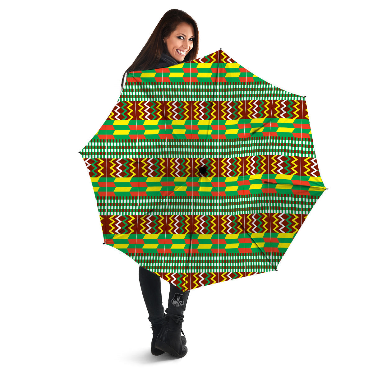 Kente Tribal West African Print Pattern Umbrella-grizzshop