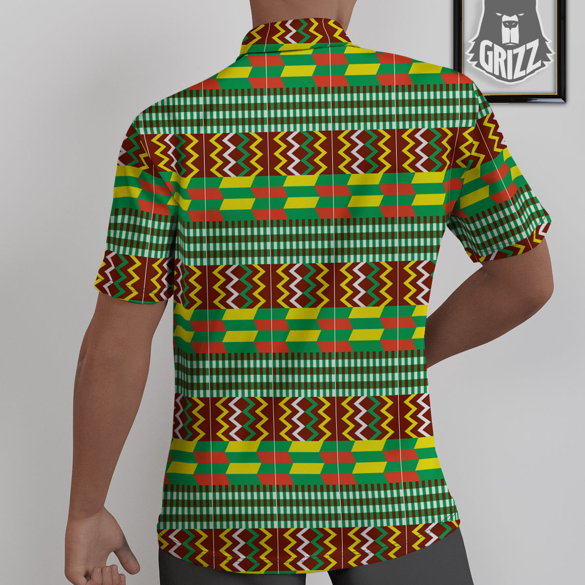 Kente Tribal West African Print Pattern Untucked Shirts-grizzshop