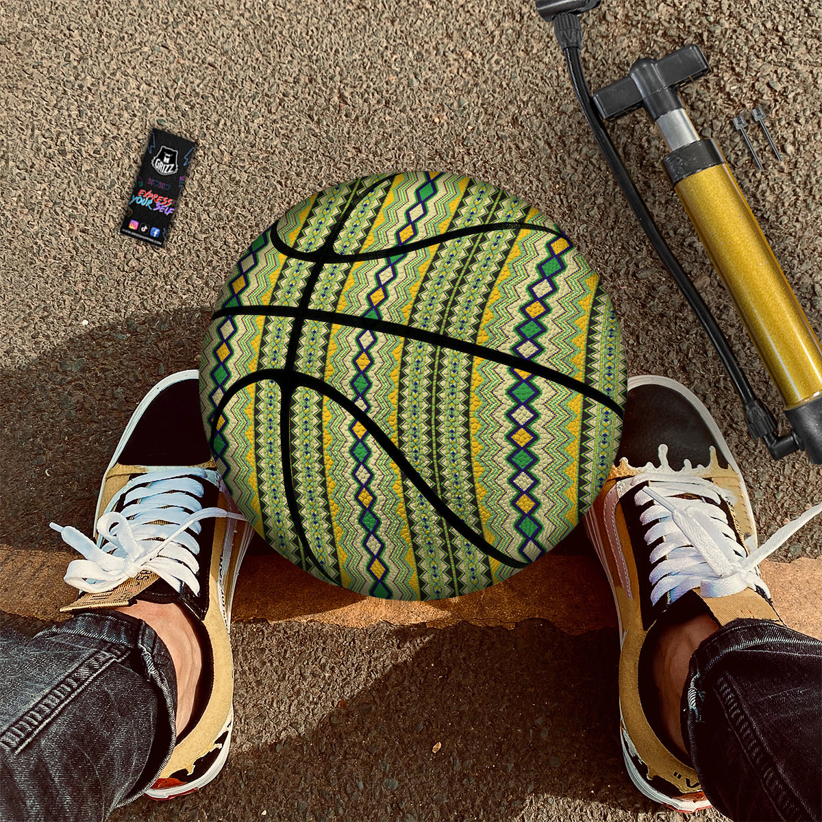 Kente African Print Pattern Basketball
