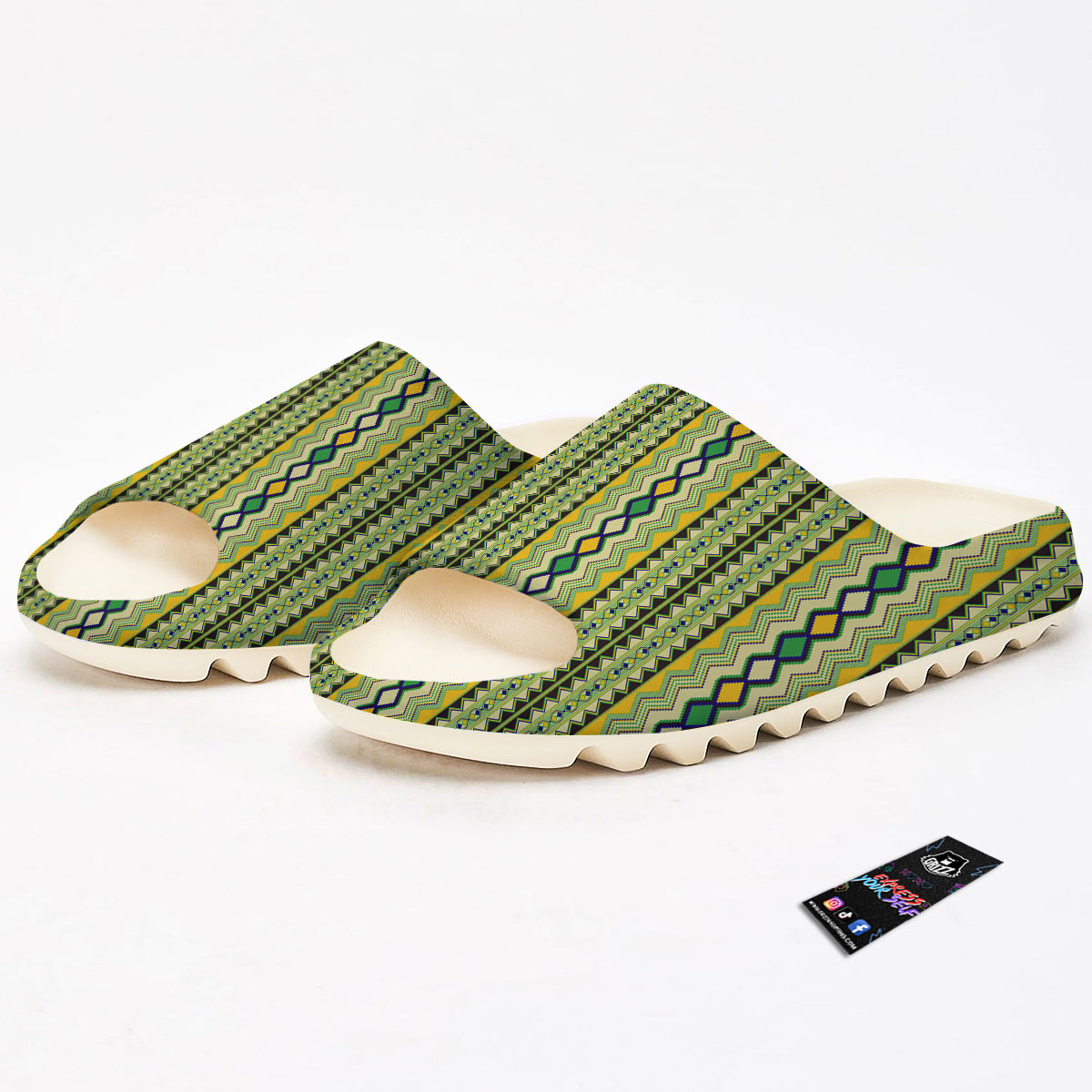 Kente African Print Pattern Sandals-grizzshop