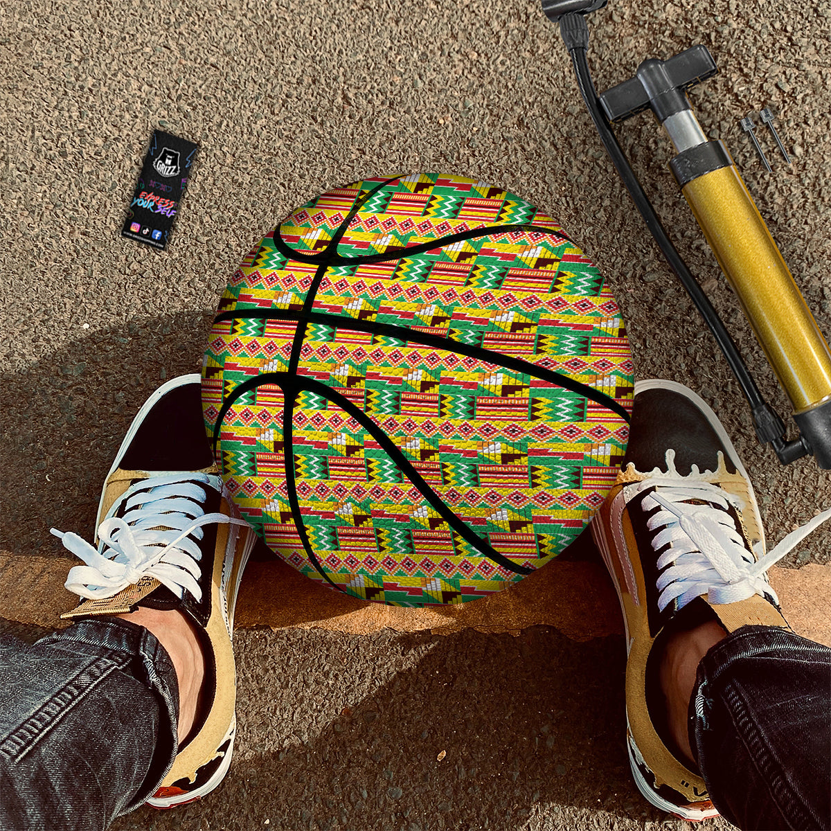 Kente Ashanti Print Pattern Basketball