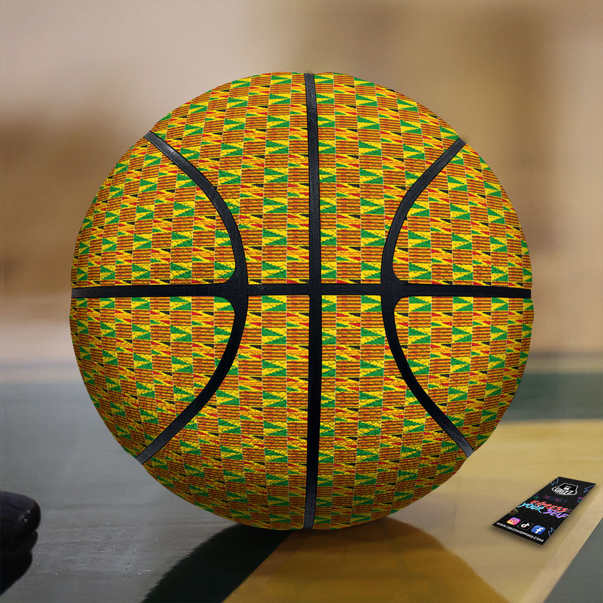 Kente Bonwire Print Pattern Basketball