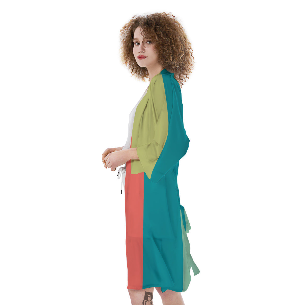 Keyboard Piano Colorful Print Kimono-grizzshop