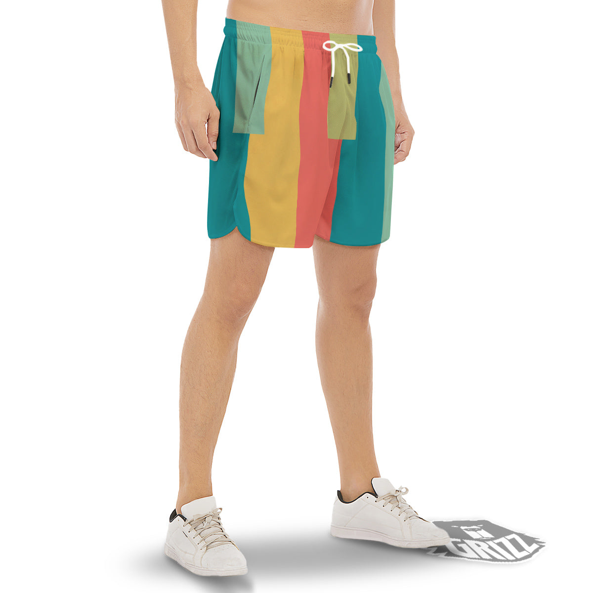 Keyboard Piano Colorful Print Men's Gym Shorts-grizzshop