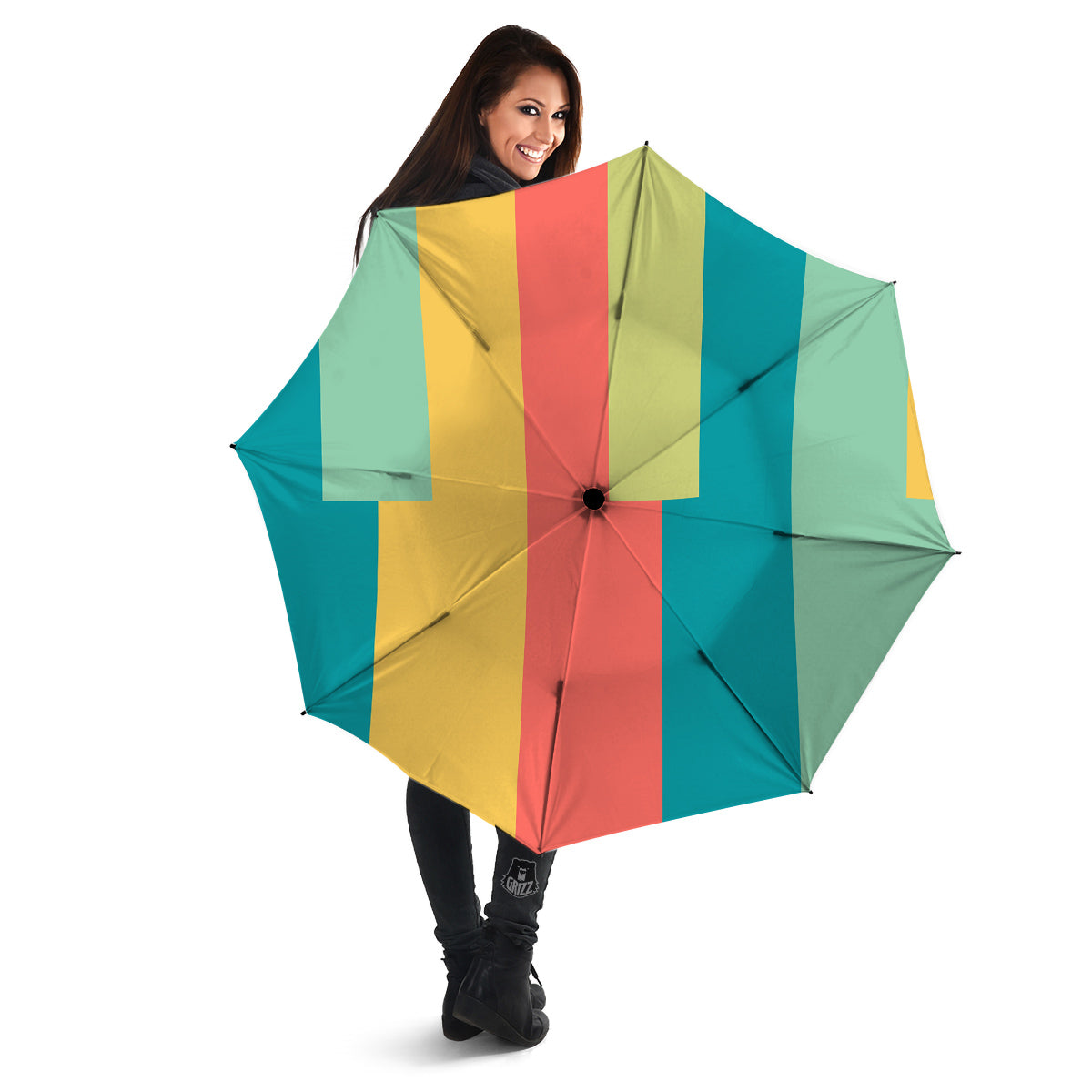 Keyboard Piano Colorful Print Umbrella-grizzshop