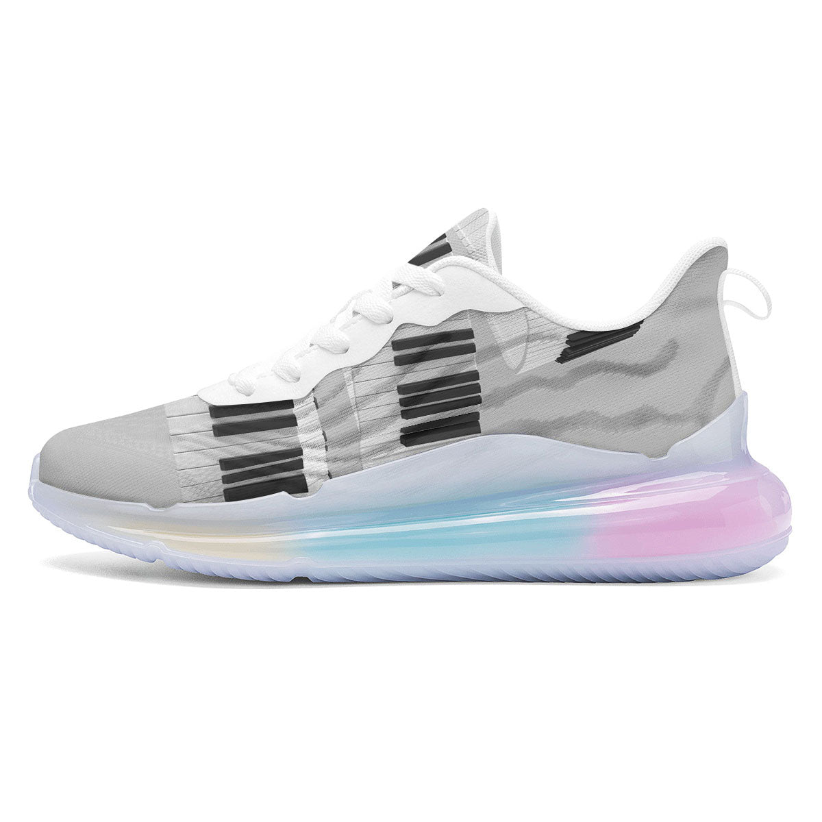 Keyboard Spiral Piano Print Running Sneakers-grizzshop