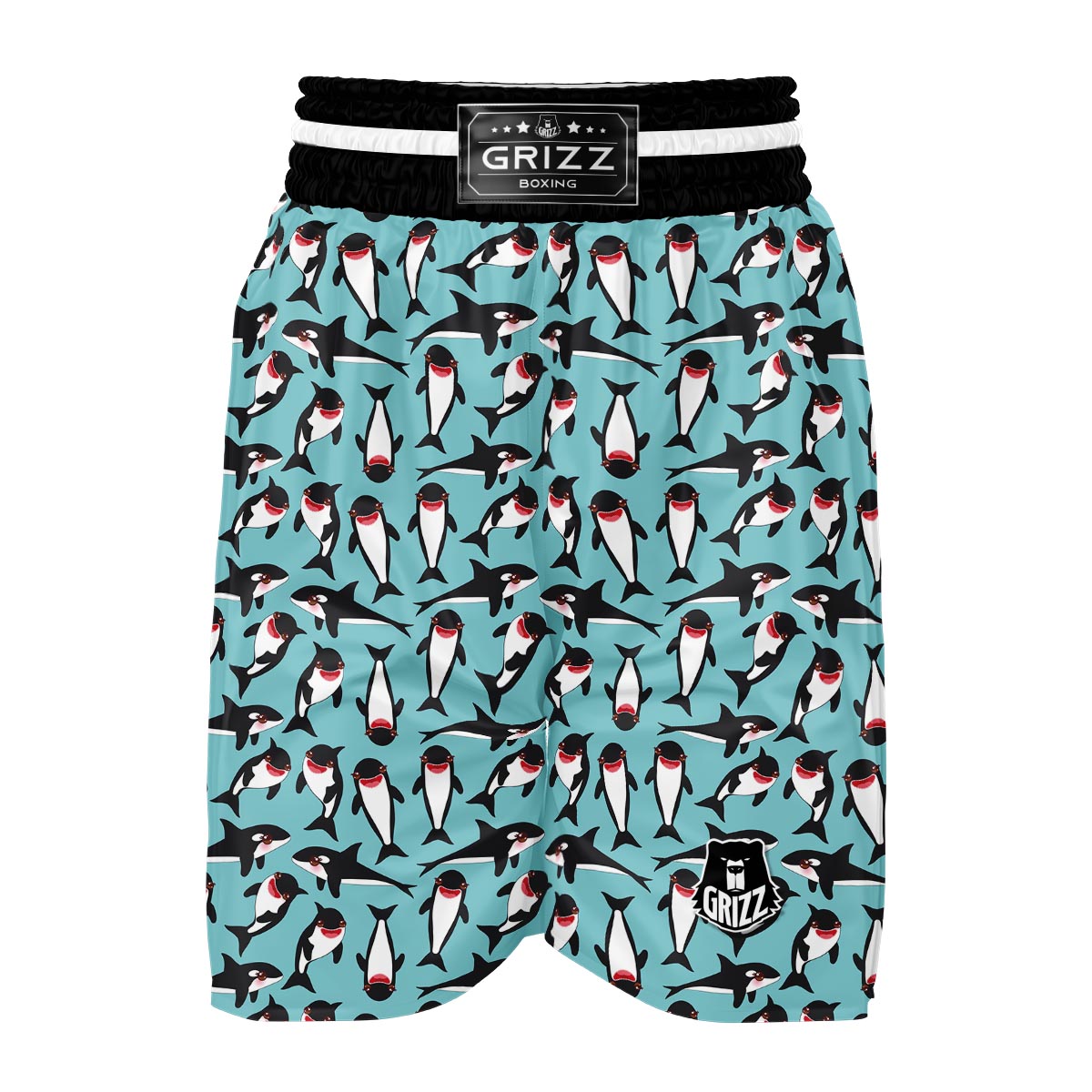 Killer Whale Orca Print Pattern Boxing Shorts-grizzshop