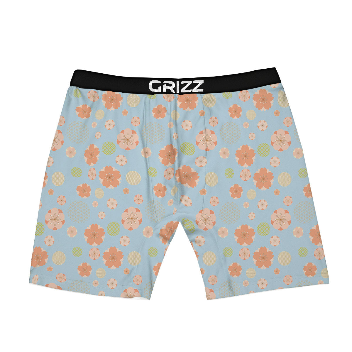 Kimono Cherry Blossom Print Pattern Boxer Briefs-grizzshop