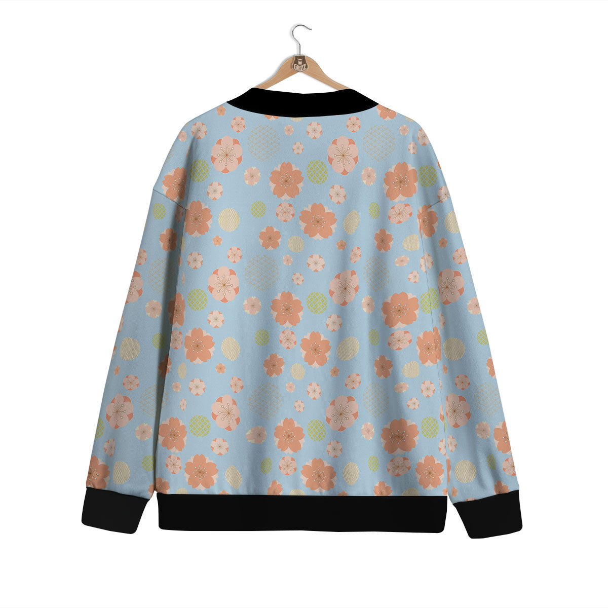 Kimono Cherry Blossom Print Pattern Cardigan-grizzshop