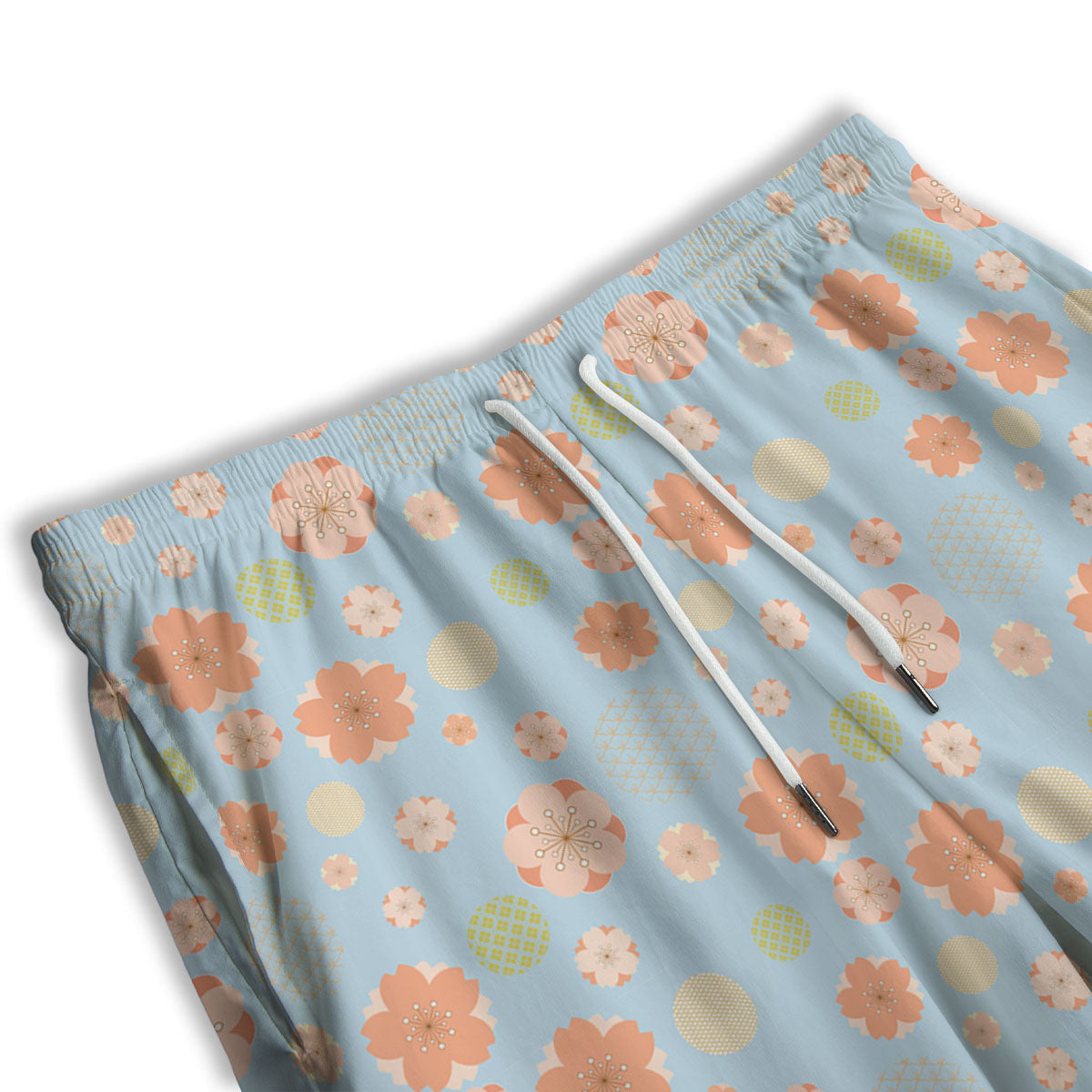 Kimono Cherry Blossom Print Pattern Men's Athletic Shorts
