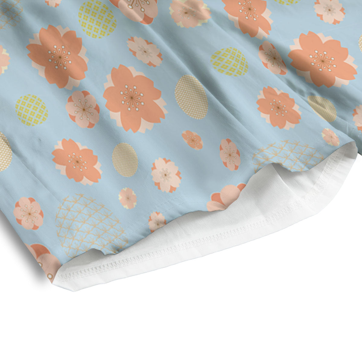 Kimono Cherry Blossom Print Pattern Men's Athletic Shorts