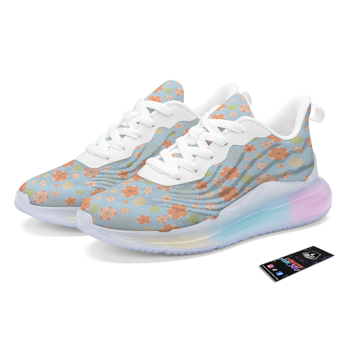 Kimono Cherry Blossom Print Pattern Running Sneakers-grizzshop