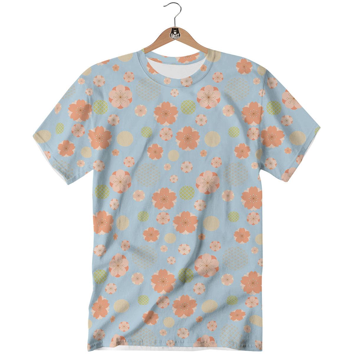 Kimono Cherry Blossom Print Pattern T-Shirt-grizzshop