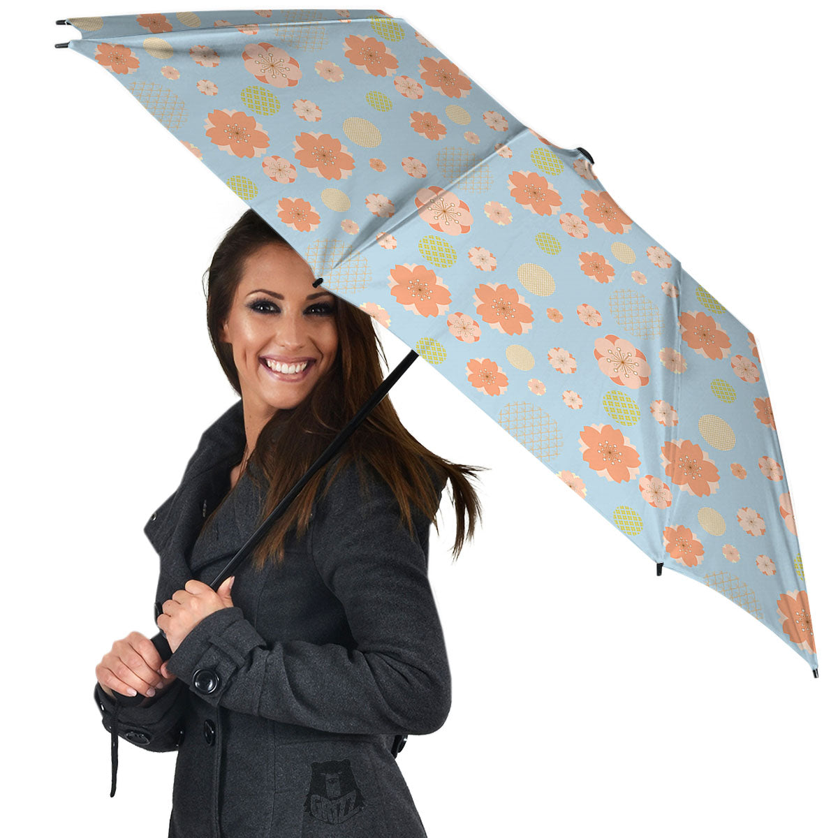 Kimono Cherry Blossom Print Pattern Umbrella-grizzshop