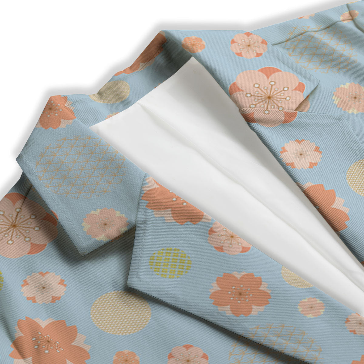 Kimono Cherry Blossom Print Pattern Women's Blazer-grizzshop