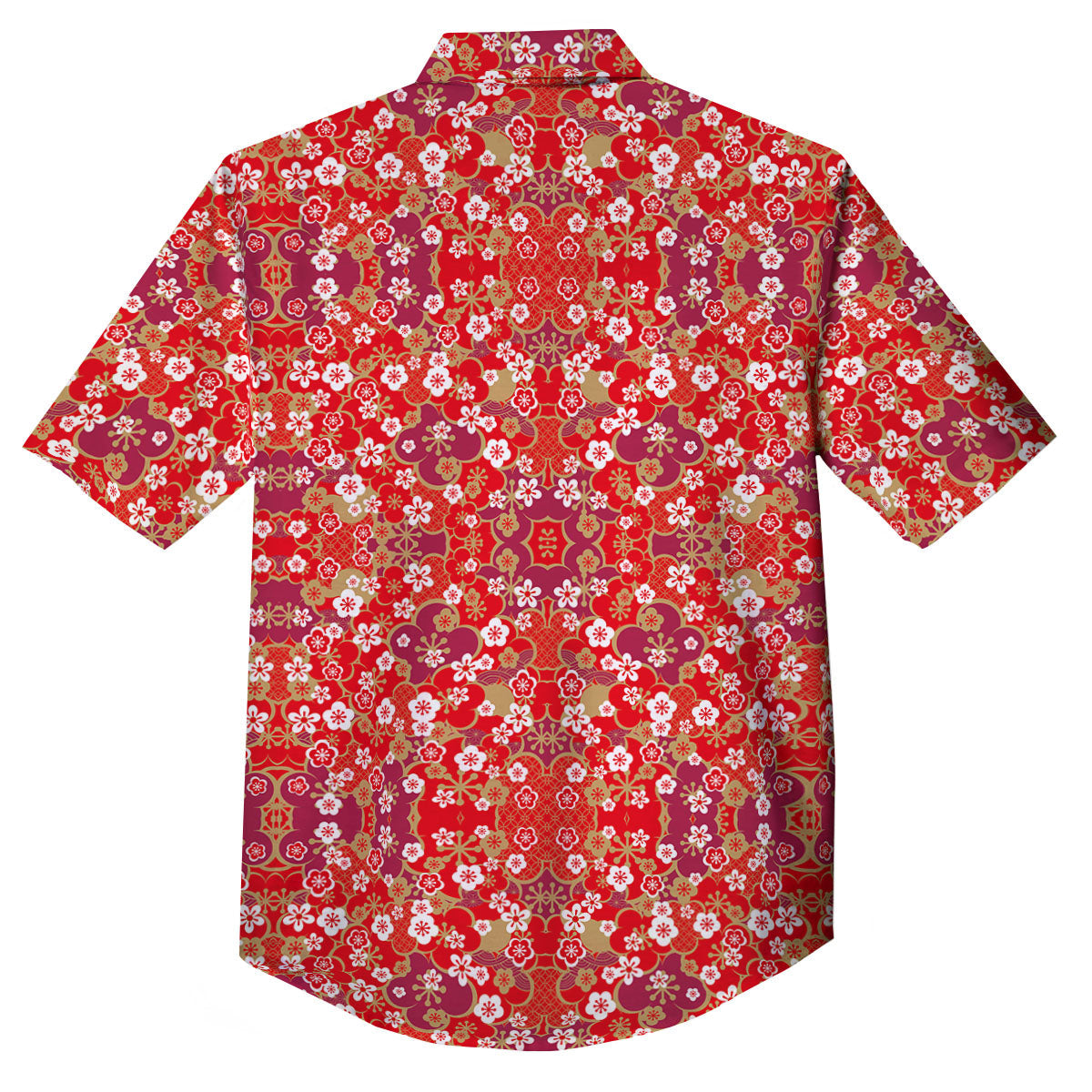 Kimono Flower Print Pattern Button Up Shirt-grizzshop