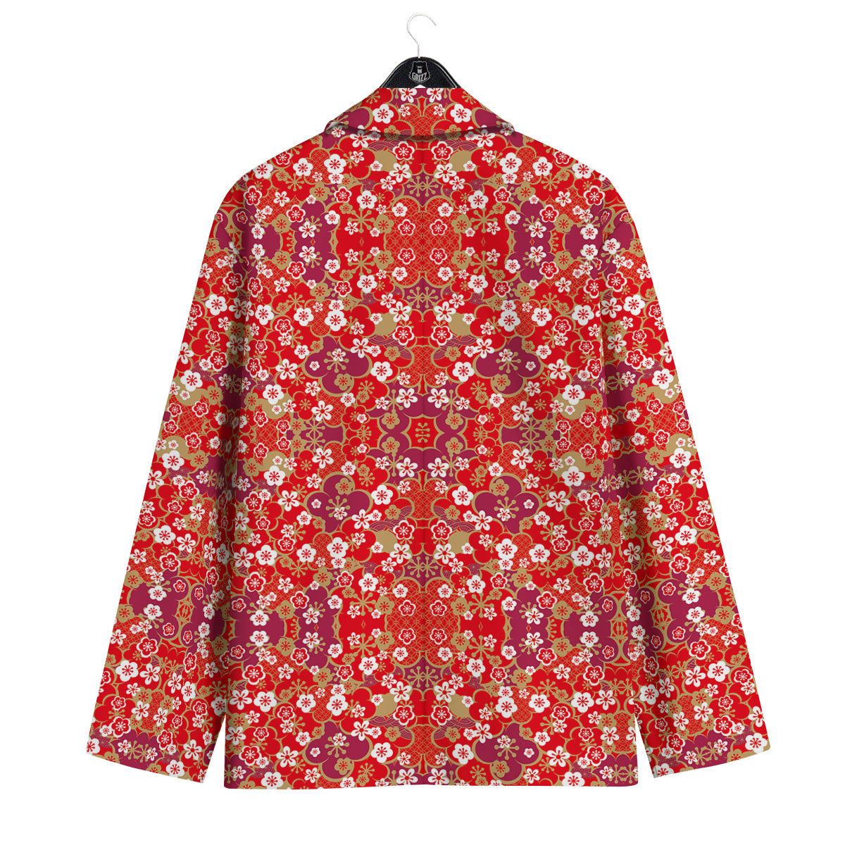 Kimono Flower Print Pattern Men's Sport Coat-grizzshop