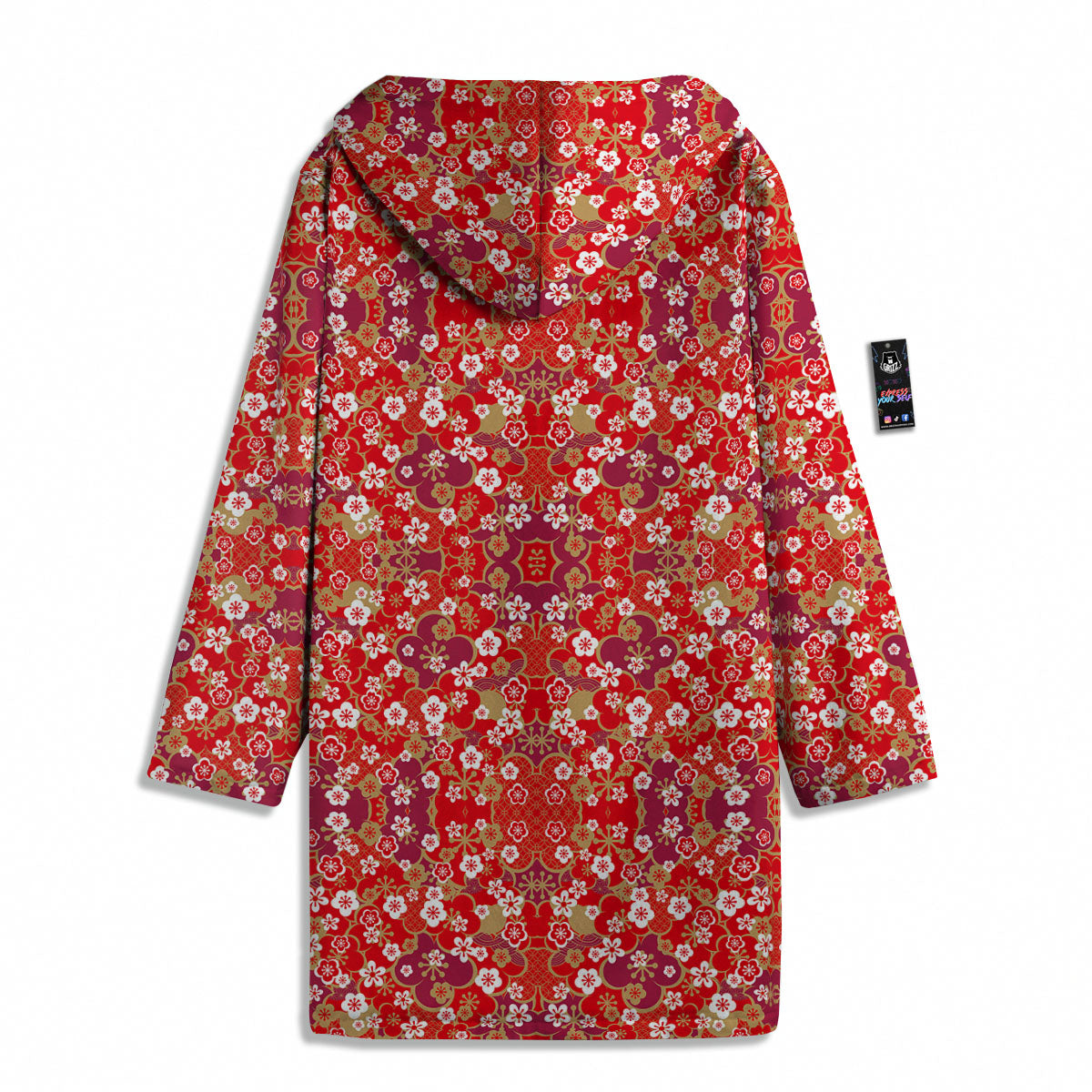Kimono Flower Print Pattern Men's Windbreaker Jacket-grizzshop