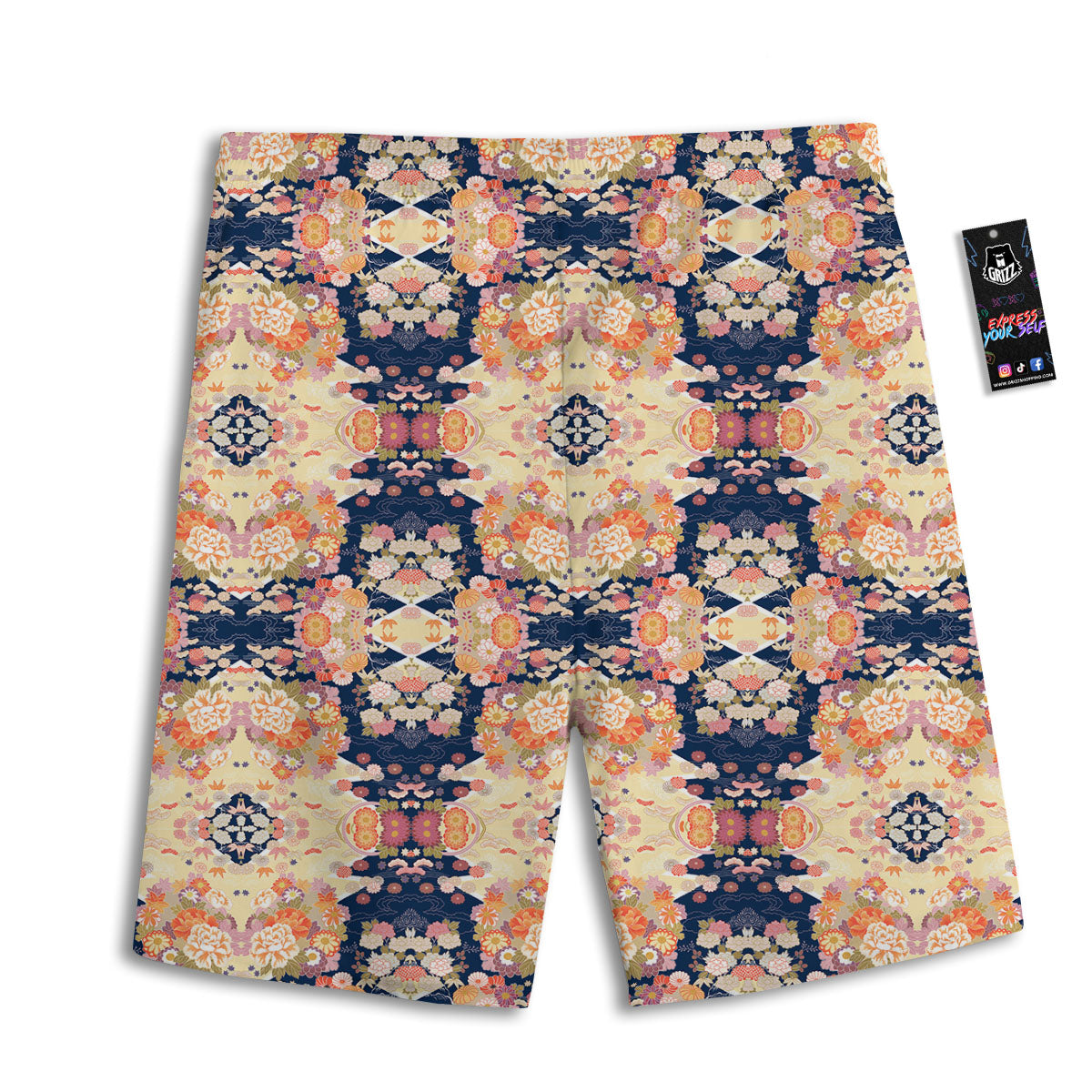 Kimono Japanese Print Pattern Men's Athletic Shorts