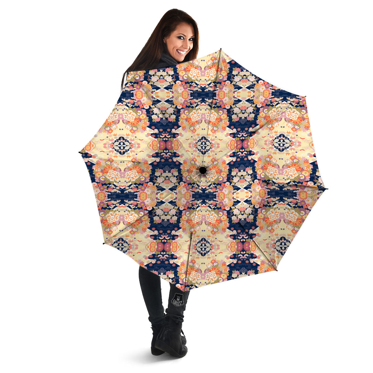 Kimono Japanese Print Pattern Umbrella-grizzshop