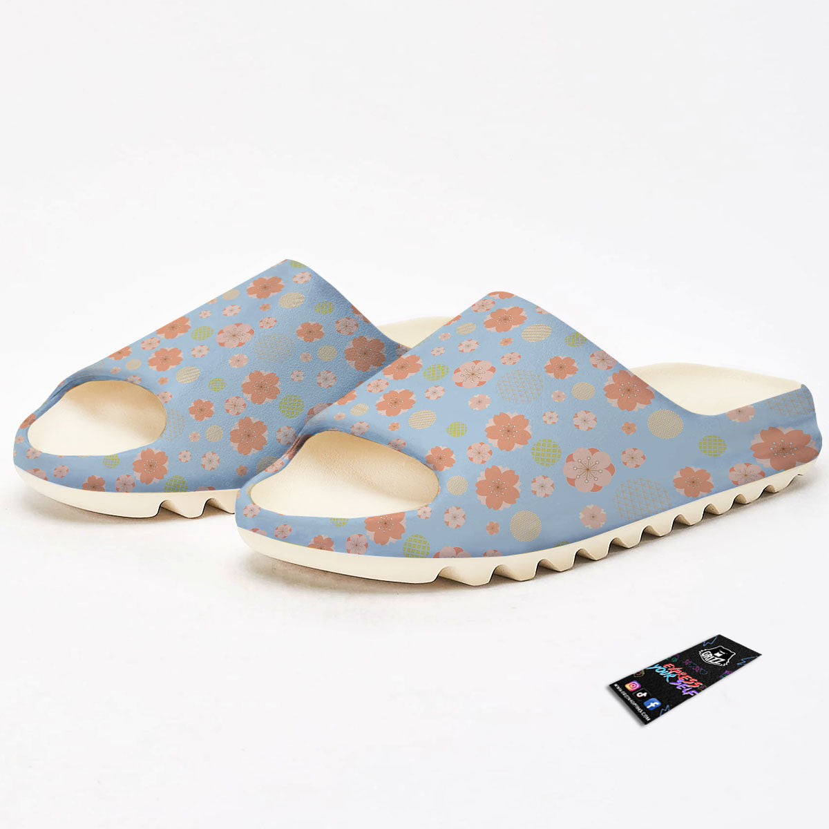 Kimono Cherry Blossom Print Pattern Sandals-grizzshop