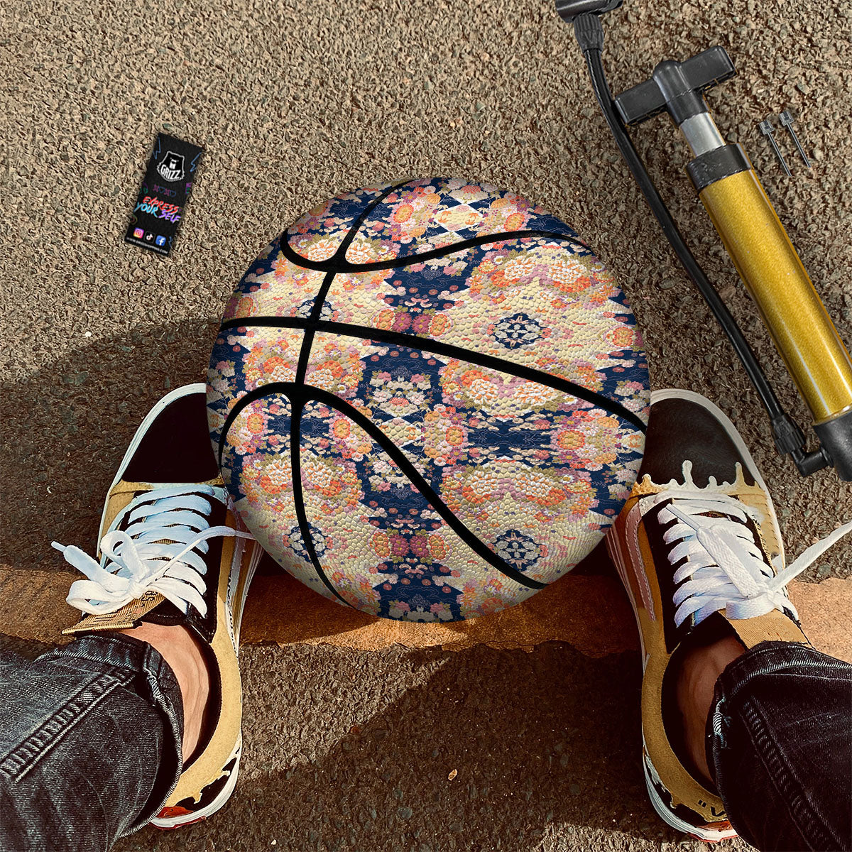 Kimono Japanese Print Pattern Basketball
