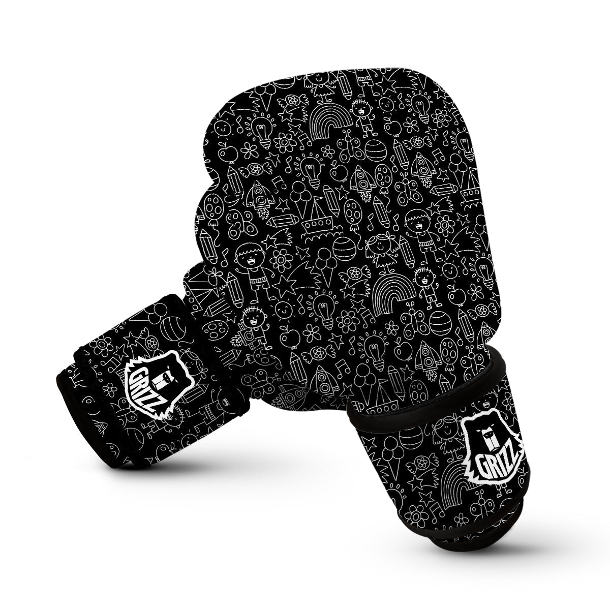 Kindergarten Print Pattern Boxing Gloves-grizzshop