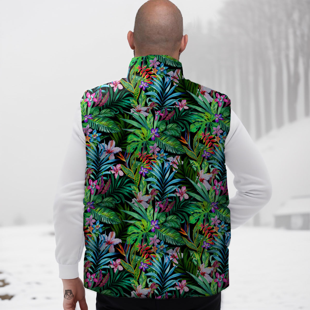 Kitten Cat Pattern Print Down Vest-grizzshop