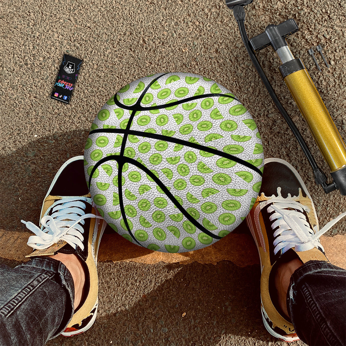 Kiwi Cute Print Pattern Basketball-grizzshop