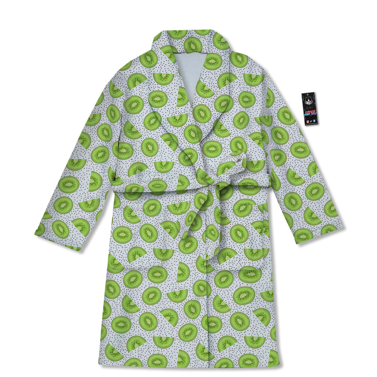 Kiwi Cute Print Pattern Bathrobe-grizzshop