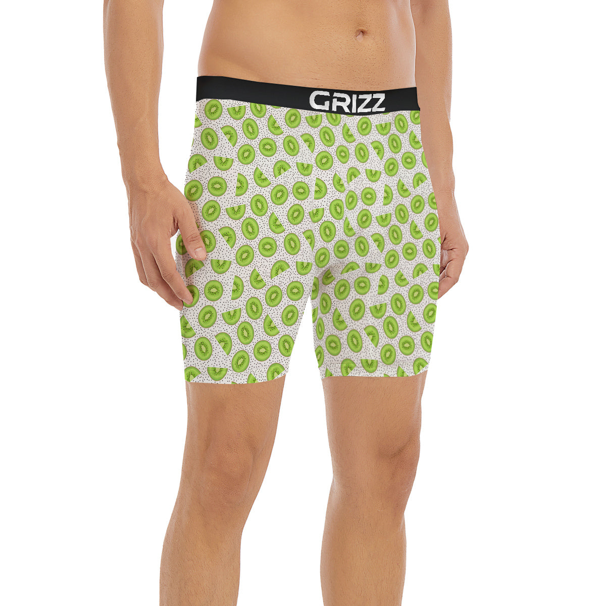Kiwi Cute Print Pattern Boxer Briefs-grizzshop