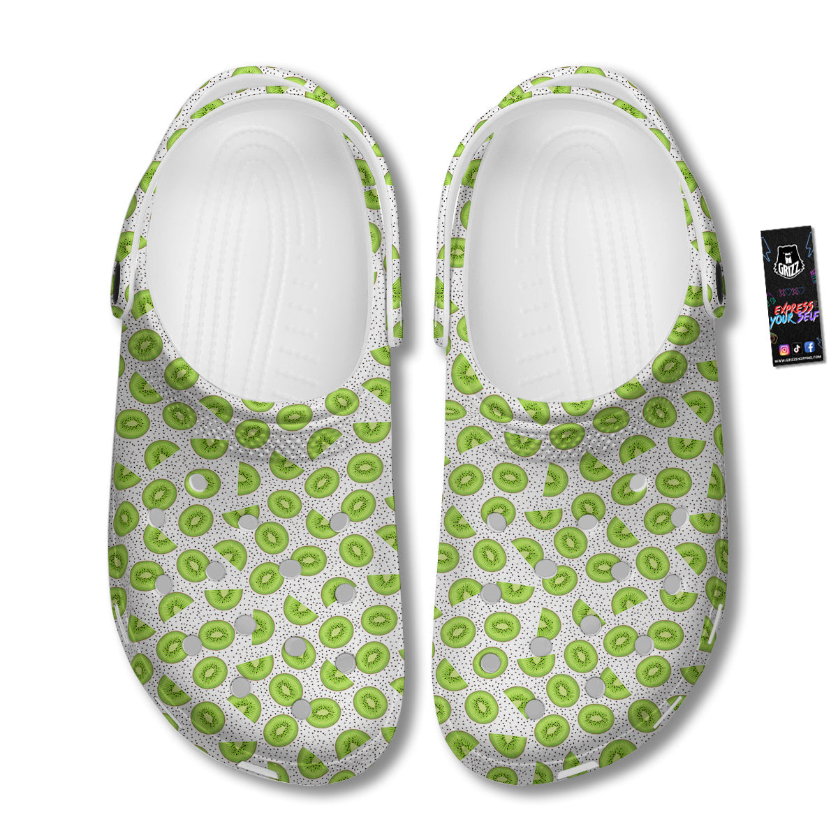 Kiwi Cute Print Pattern Clog-grizzshop