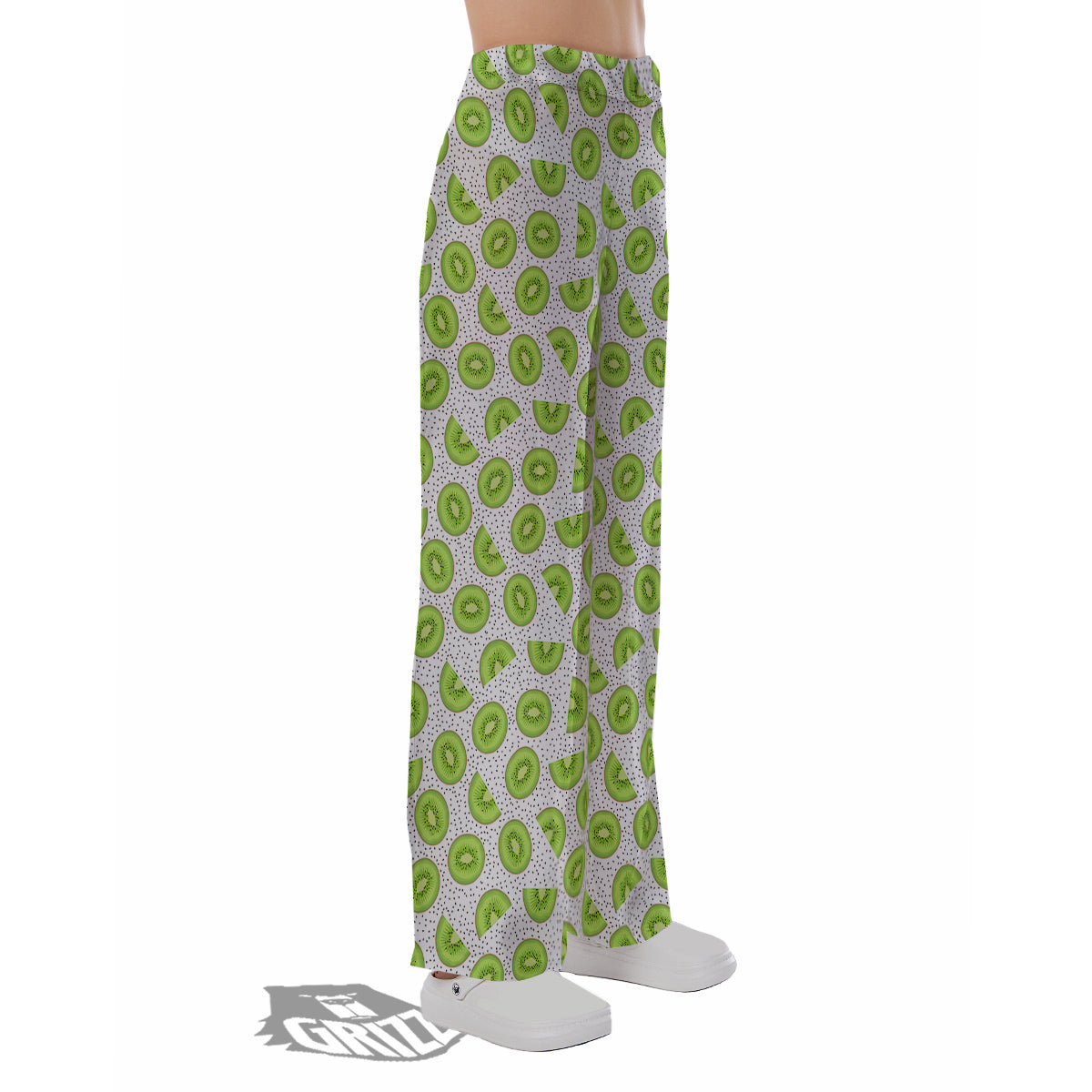 Kiwi Cute Print Pattern Pajama Pants-grizzshop